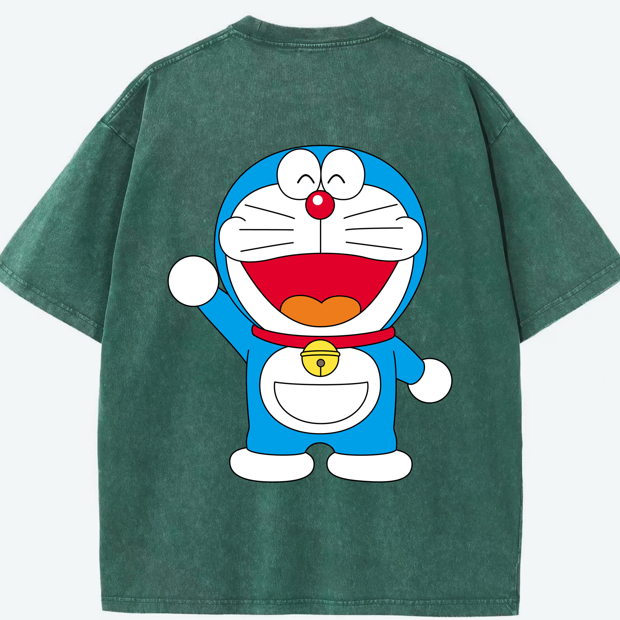 （画像用） ドラえもん Doraemon 綿100% ヴィンテージ風 半袖Tシャツ（背面プリント）